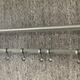 Art deco aluminum wardrobe coat rack with hat holder