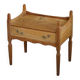 Henning Kjærnulf, oak bedside table, modern Danish, "Razorblade", 1960s