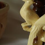 Vintage onyx birds bedside lamp