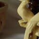 Vintage onyx birds bedside lamp