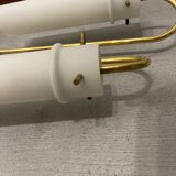 Brass Opaline Glass Sconces Set of 2 1950’s