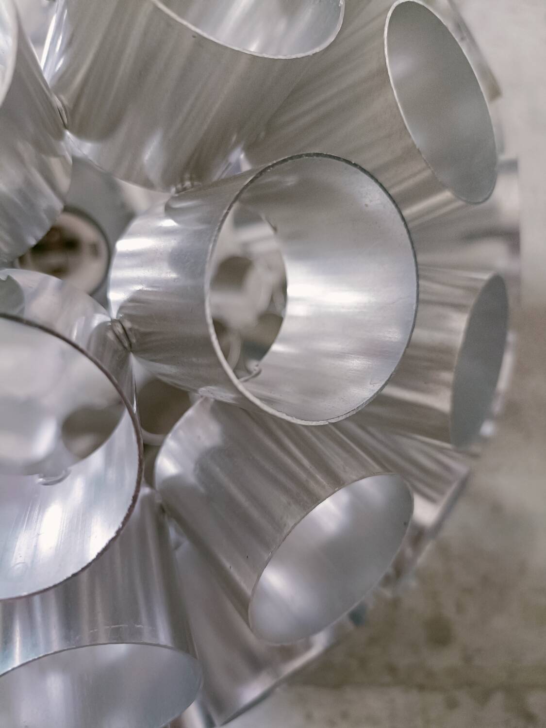 Space Age aluminium lamp