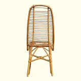 Bamboo and rattan desk and chair set, circa 1970