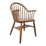 Baumann vintage Bridge Western fan armchair in wood from the 70s