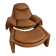 Fauteuil P60 de Vittorio Ontroini pour Saporiti, années 60