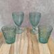 Set of 4 moulded glass glasses – vintage style