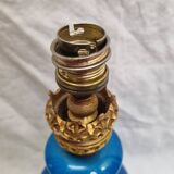 Late 19th century blue porcelain lamp