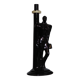 Black porcelain detective lamp, 80s