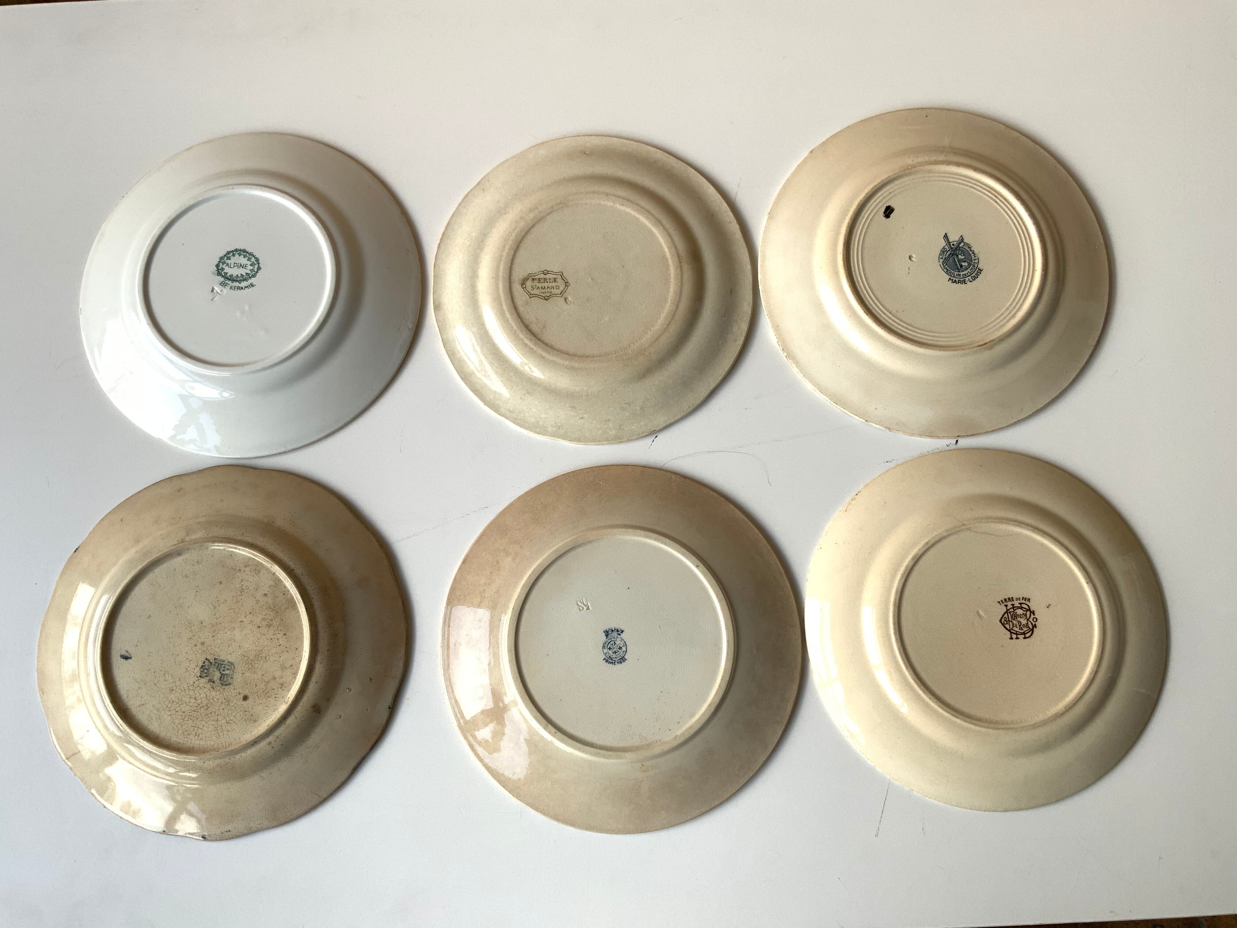 6 vintage plates
