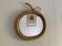 Vintage 1970 mirror apple rattan wicker fruit - 35 x 32 cm