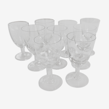 9 verres à pied anciens