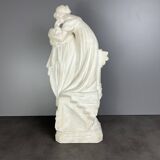 Large Romantic Alabaster Sculpture, Italy, late 19th century, Romeo and Juliet