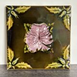 Antique Art Nouveau ceramic tile from 1900