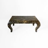 Table basse en marbre tessellé maitland smith 1980 vintage usa rare emperador 1970