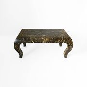 Maitland smith tessellated marble coffee table 1980s vintage usa rare emperador 1970s