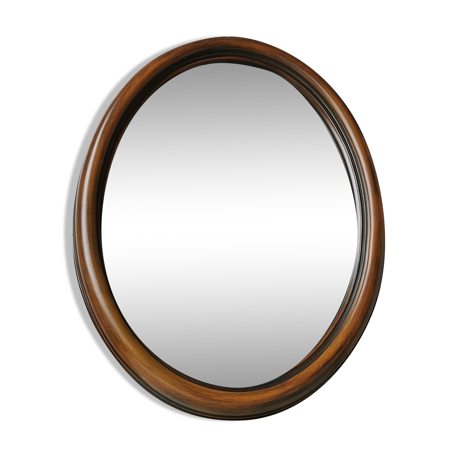 Vintage oval mirror from the 70s 47x37cm