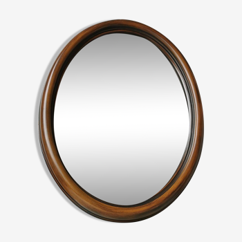 Miroir ovale vintage des années 70 47x37cm