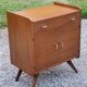 Vintage oak chest of drawers feet compass and fins of the 50s 2 doors 1 drawer