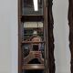 Louis XV style wall display cabinet in walnut, France mid-20th century.