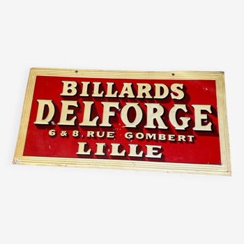 Tôle peinte billards delforge