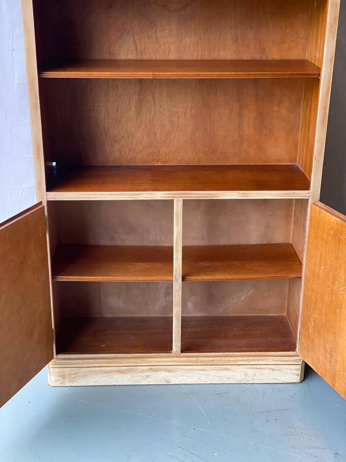 French vintage wooden bookcase