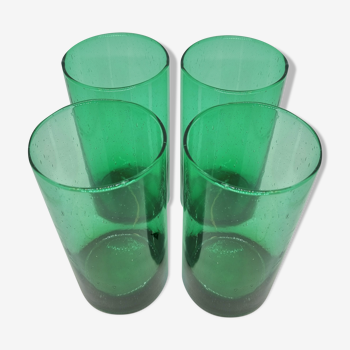 Lot de 4 verres orangeade verre