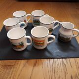 Ensemble complet des mugs  Villeroy et Boch, collection naif avec pots