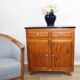 Vintage Mado commode in terracotta and light oak, 1960s.