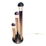 Large Space Age table lamp in chrome metal, Gaetano Sciolari, 1970.