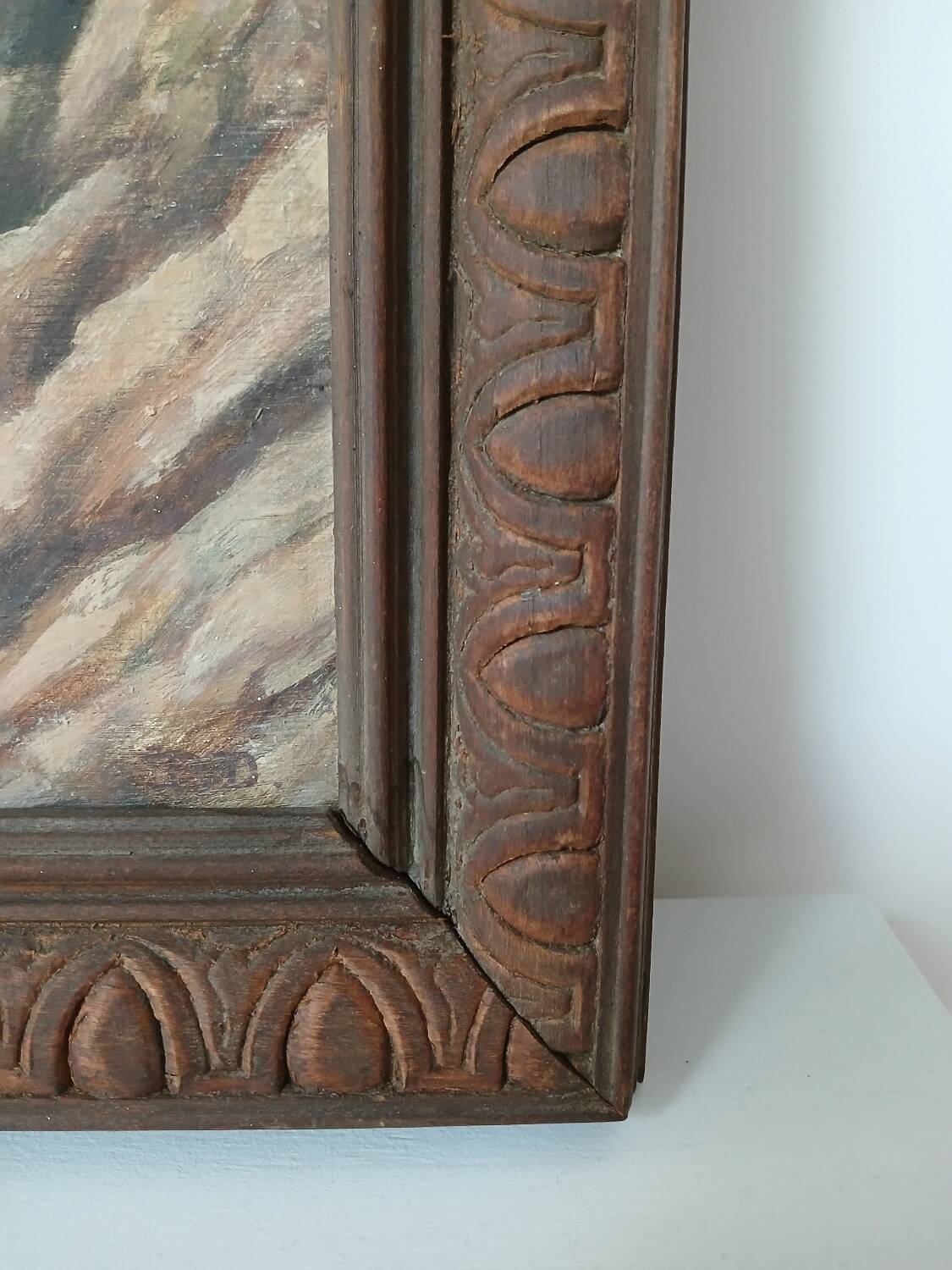 Painting on wood "seaside"