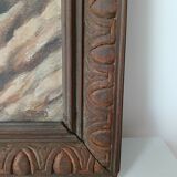 Painting on wood "seaside"