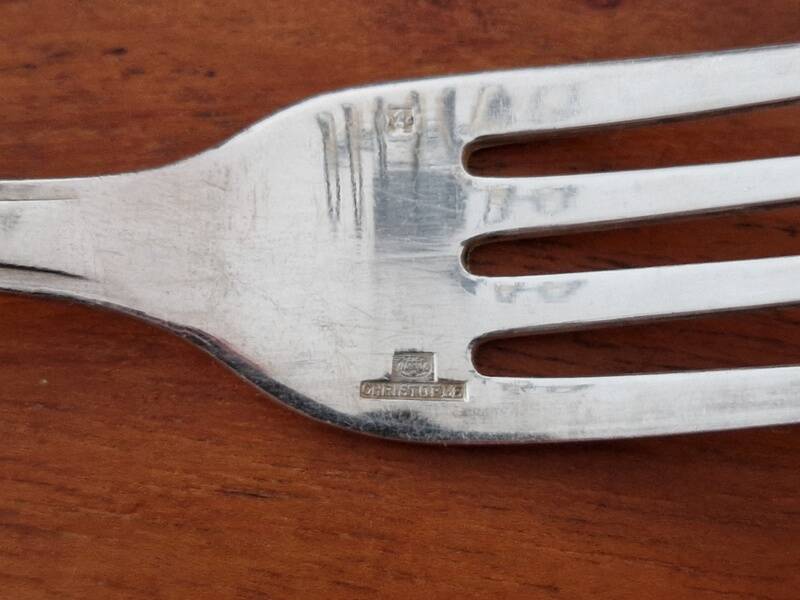 Christofle - Set of 12 Tosca pattern silver-plated table forks