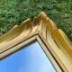 Vintage rectangular mirror in gilded wood h49 xl35