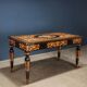 Antique table attributed to Luigi and Angiolo Falcini in chestnut wood, Italy, 19th century.