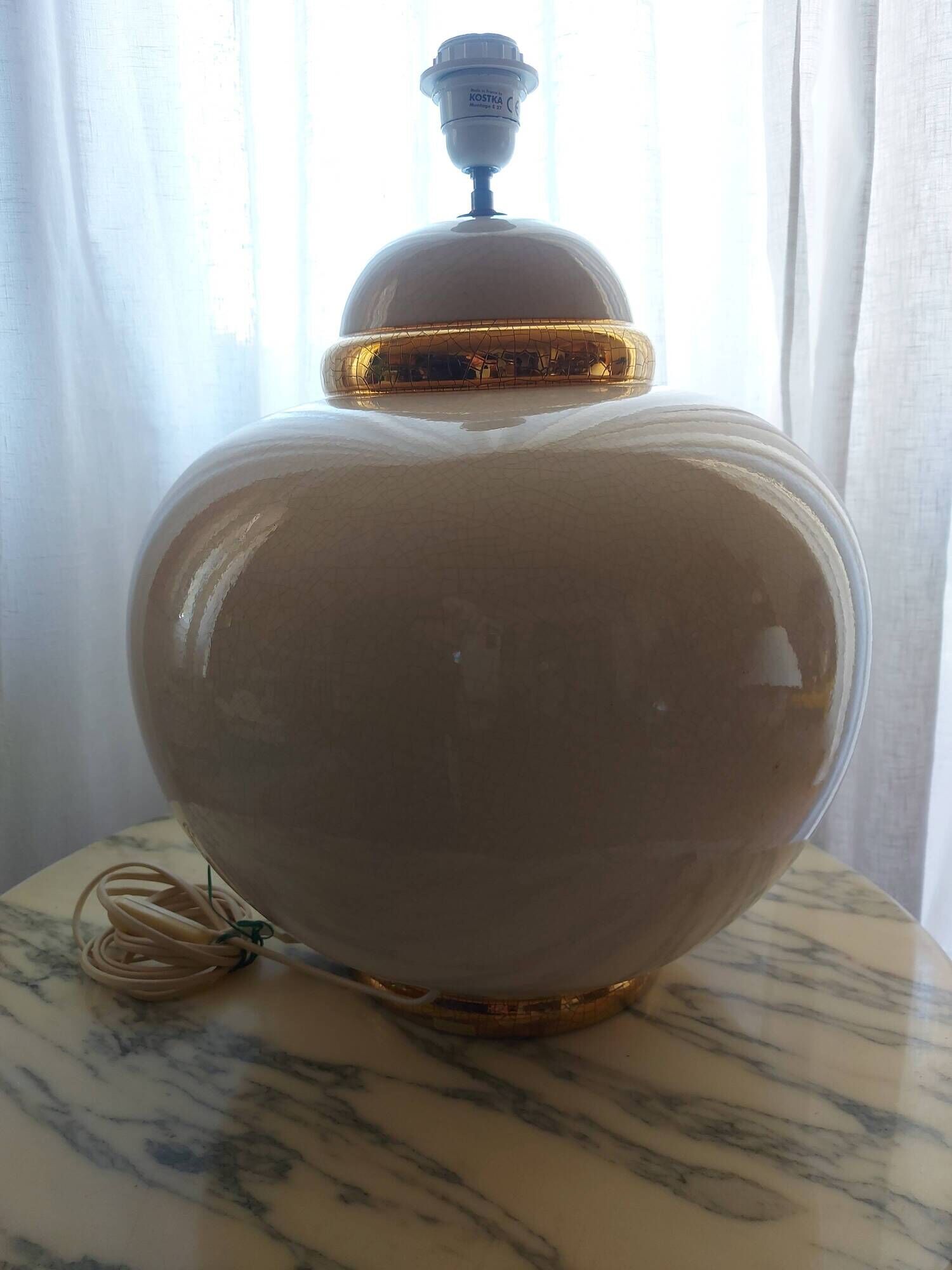 Large ceramic lamp from the 80's KOSTKA