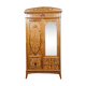 Armoire époque art nouveau en marqueterie de bois clair et bois nobles