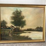 Fishing landscape early 20th century