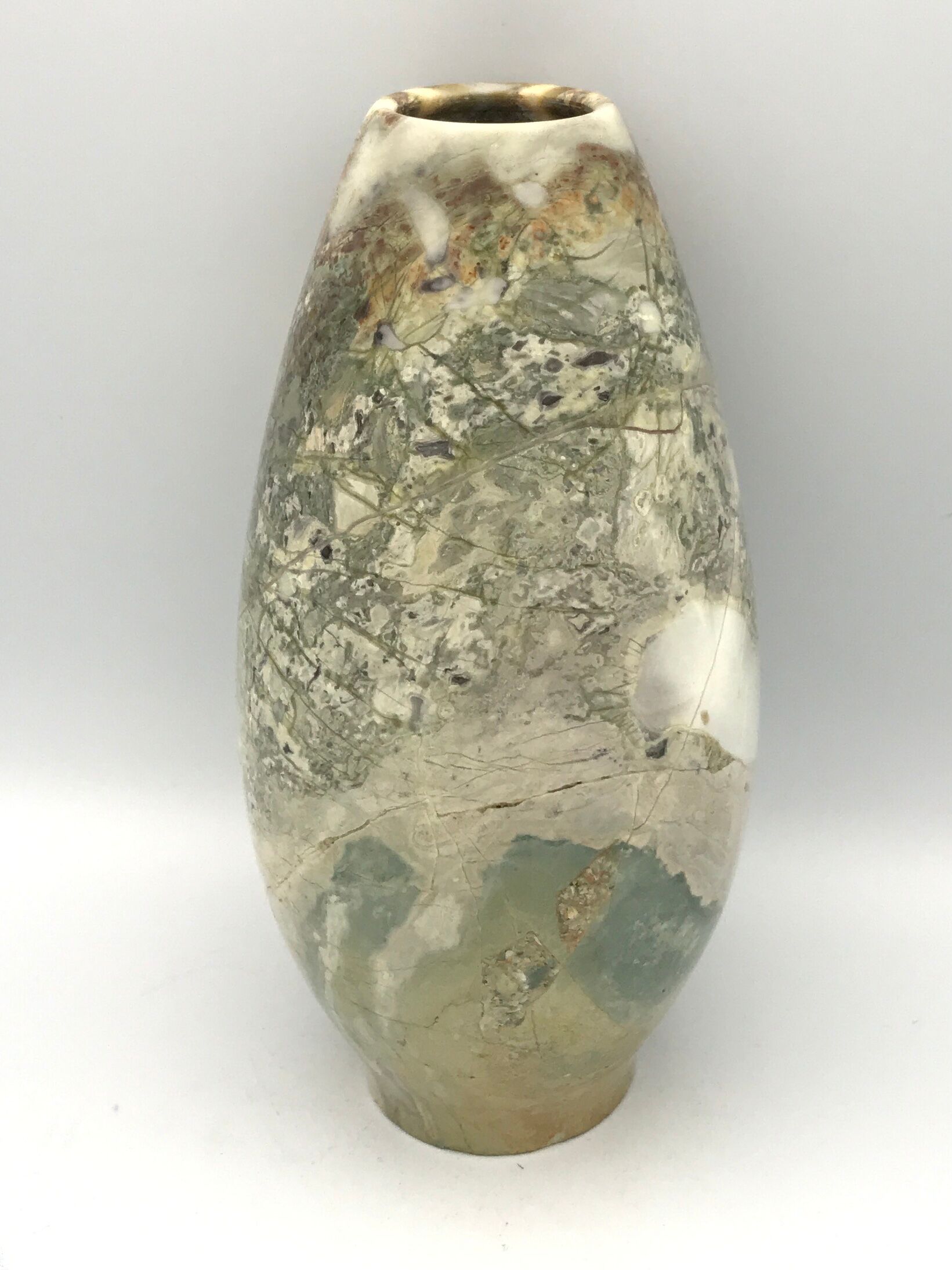 Vase soliflore in natural pierre onyx light green