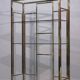 Etagère post-moderne en laiton doré, Italie 1970s