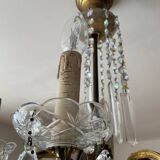 Cascade chandelier with crystal drops