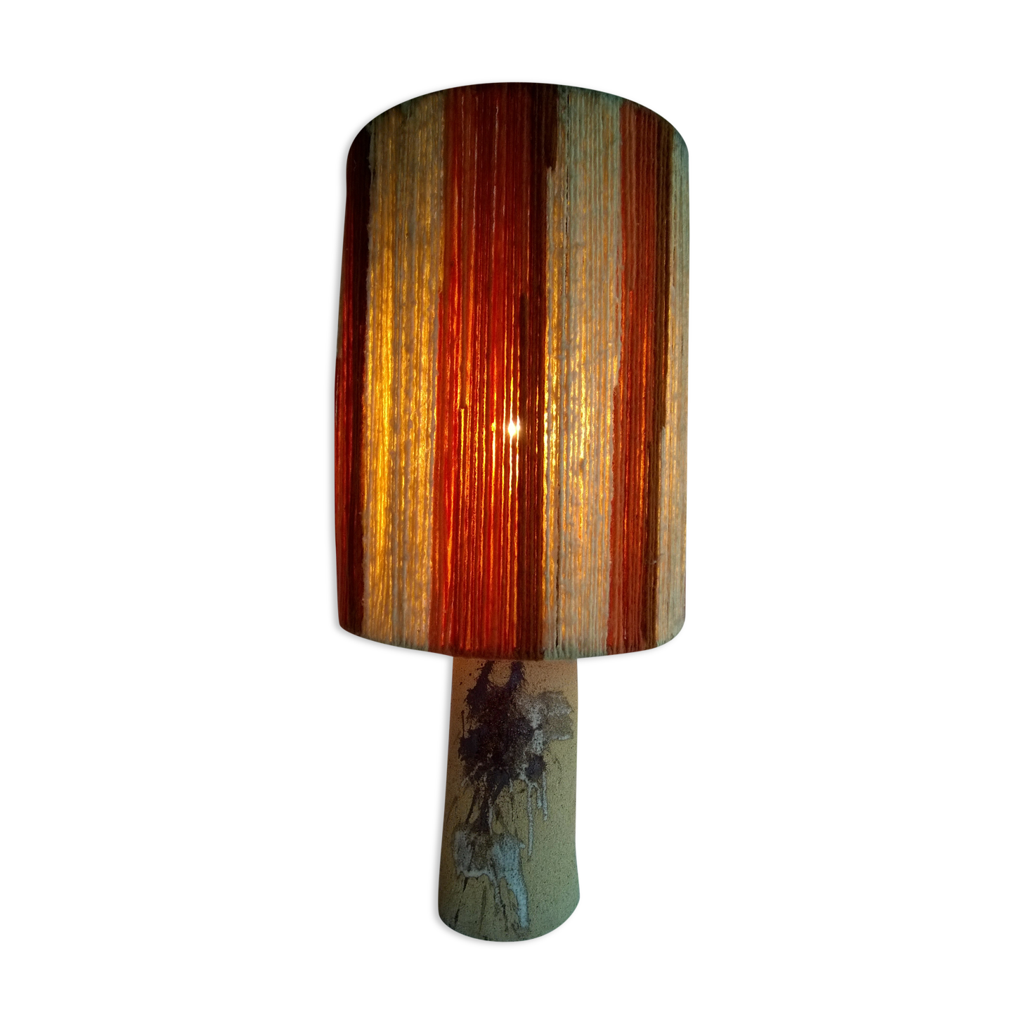 Brutalist sandstone lamp