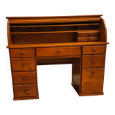 American cylinder desk or Roll Top Desk, solid pine, 10 drawers, good condition 140x60