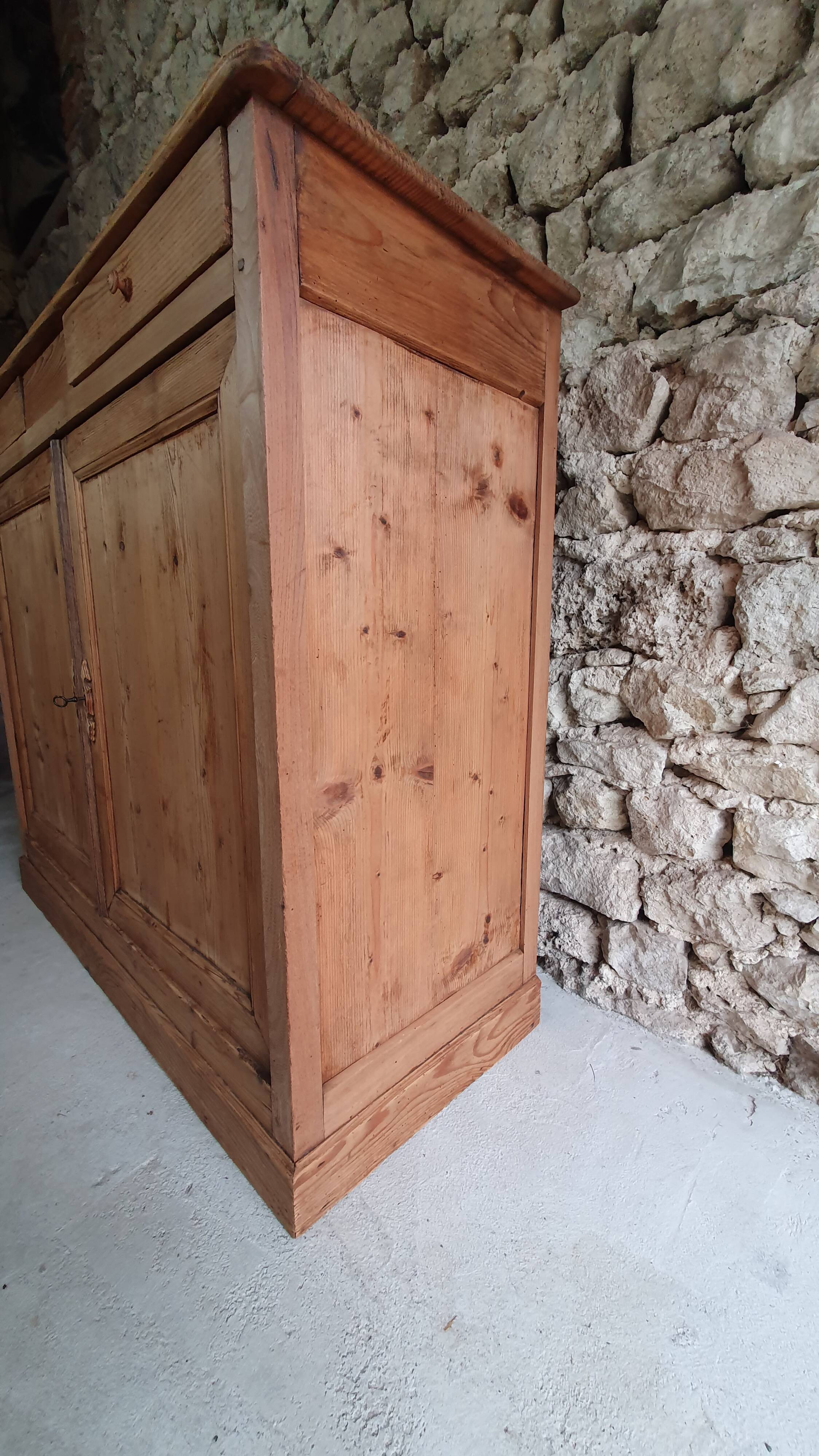 Antique pine sideboard, France