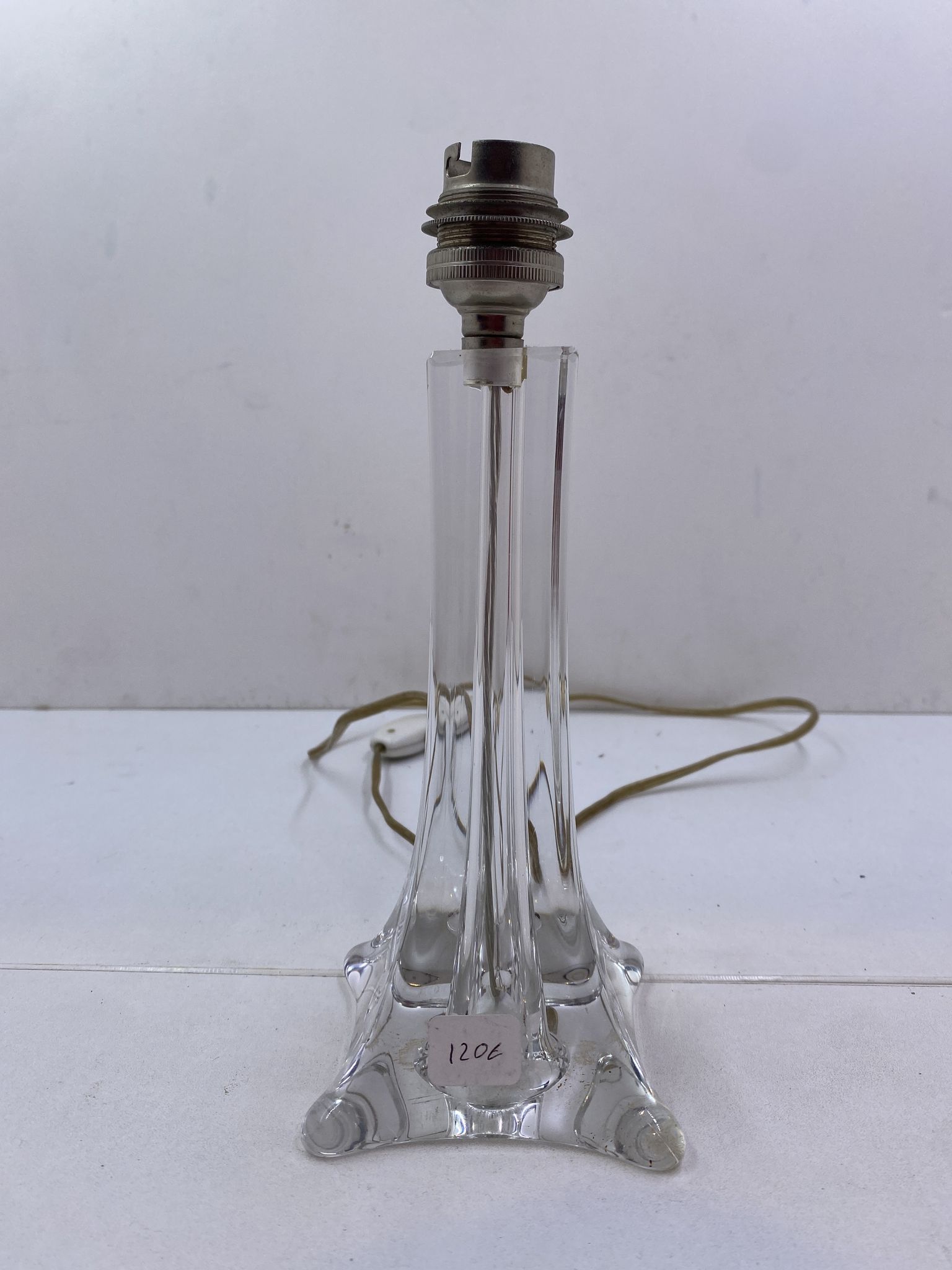 Glass desk lamp foot