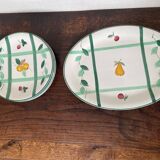 Longchamp dessert plates and oval dish