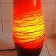 Red/orange Murano glass table lamp in 70s style (1980)