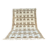 Moroccan Berber rug in cream and camel 250x200 cm – geometric patterns