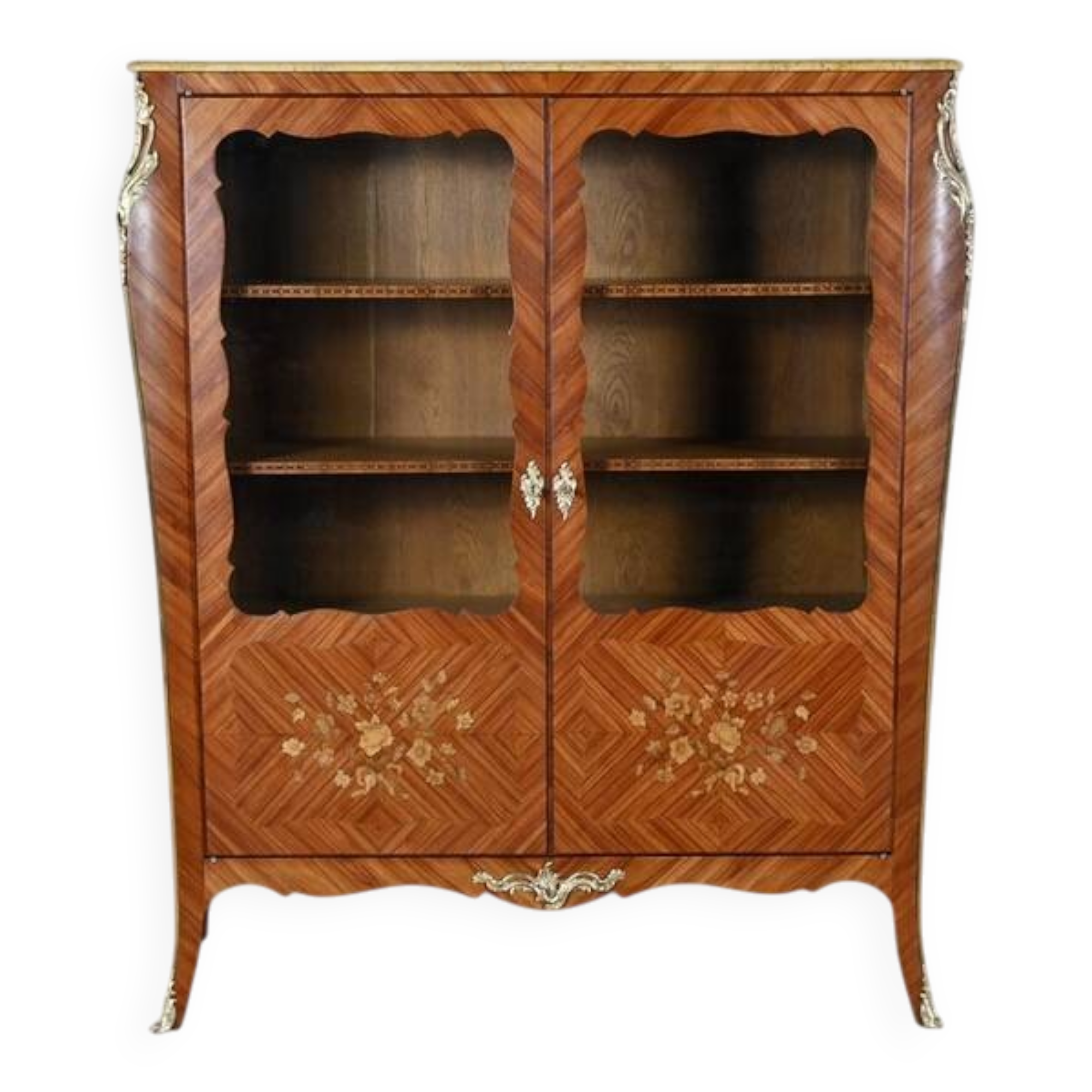 Small Display Library in Rosewood Marquetry, Louis XV style