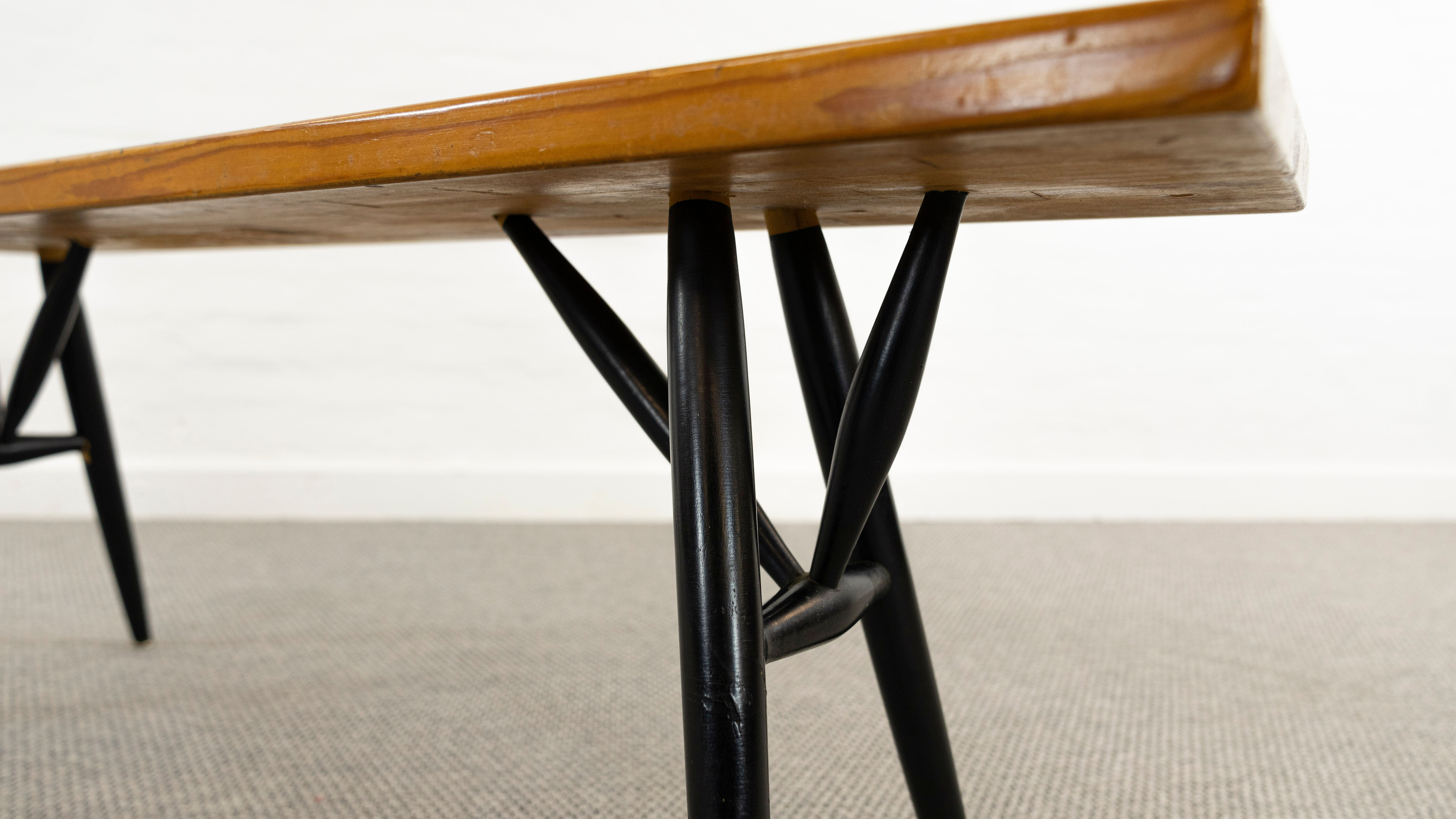 Pirkka Bench by Ilmari Tapiovaara for Laukaan Puu, 1955