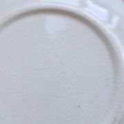 Vintage Gien plate – Ivory earthenware with romantic blue decoration
